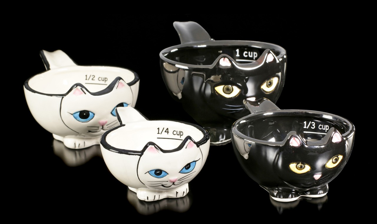 Measuring Cup Set - Black and White Cats