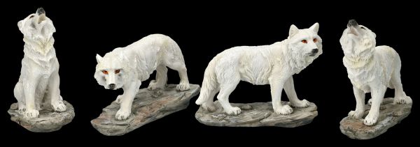 Wolf Figurines Set of 4 - The Trail