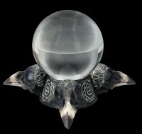 Crystal Ball with Holder - Raven Skull Ritual