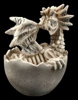 Skeleton Dragon Figurine Hatches from Egg
