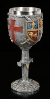Mittelalter Kelch - Wappen - bunt