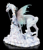 Fairy Figurine with Horse - Winter Wings by Nene Thomas