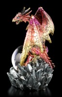 Dragon Figure with Snowglobe - Ruby Oracle