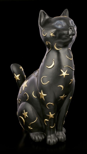Cat Figurine with Moon and Stars - Felis