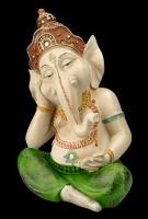 Ganesha Figurine Hand painted - Dozing
