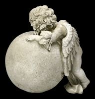 Grave Angel Figurine with Ball - Ich vermisse Dich