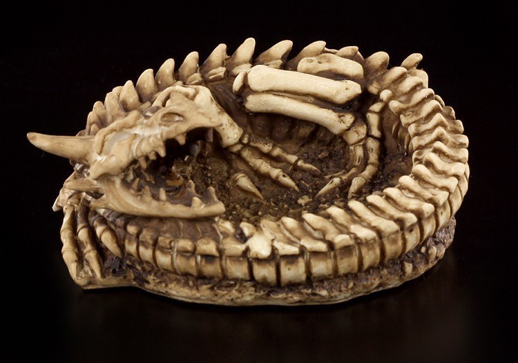 Aschenbecher - Drachen Skelett