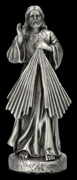 Saint Figurine Pewter - Jesus Divine Mercy