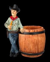 Pen Pot Western with Cowboy Figurine