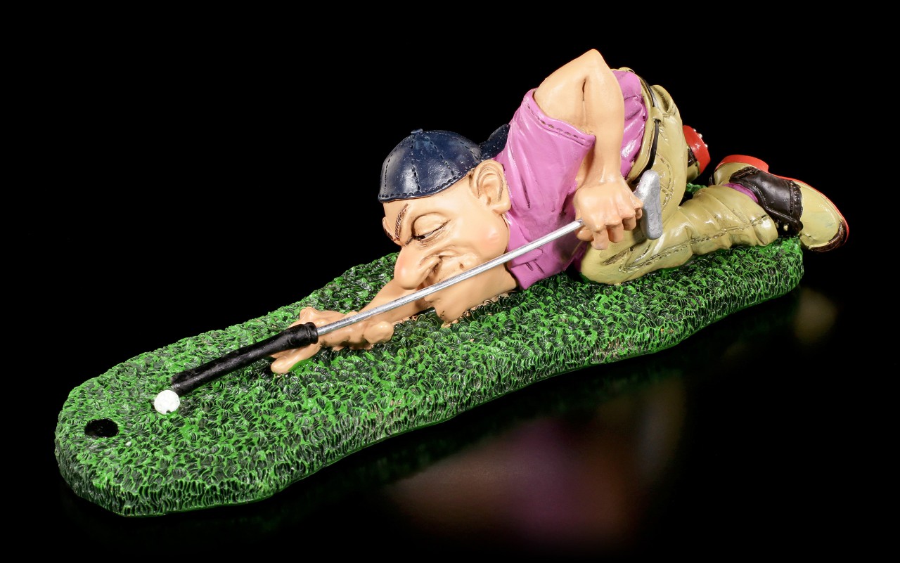 Golf Player Figurine - Club as Billiard Cue