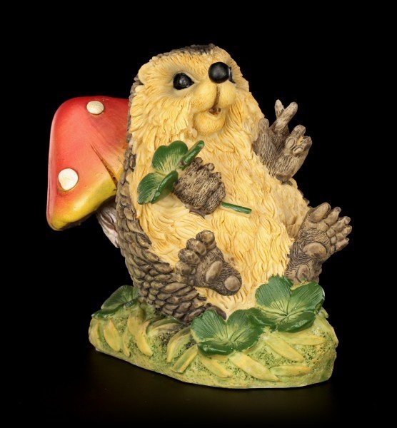 Funny Hedgehog Figurine with Lucky Charms - Good Luck