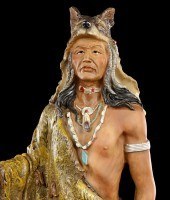 Indian Figurine with Wolf Coat