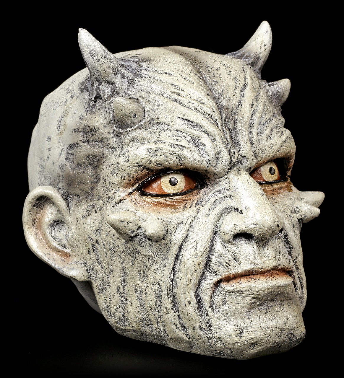 Grey Devils Head with Demonic Look