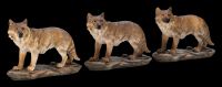 Wolf Figurines - Standing Grey Set of 3