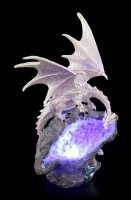 Drachen Figur mit LED - White Fire