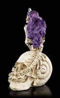 Skelett Figur - Meerjungfrau auf Totenkopf