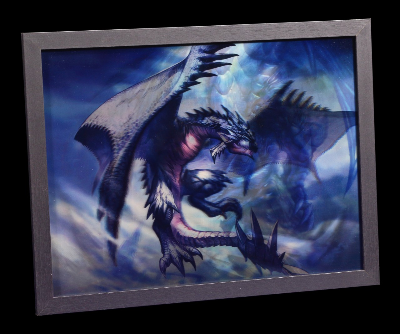 3D-Picture in Frame - Dragons with 3 Scenes