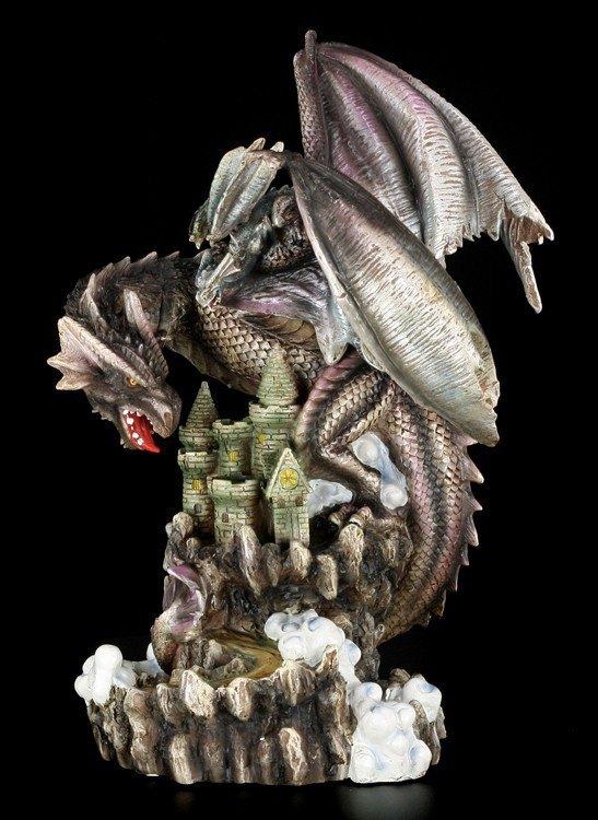 Große Drachen Figur mit Jungem - Castle Breed