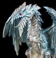 Ice Dragon Figurine on Crystals