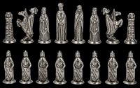 Mittelalter Schachfiguren aus Metall - klein