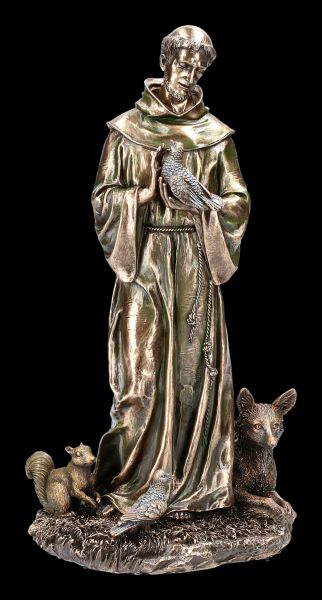 Heiliger Franziskus mit Tieren - Figur