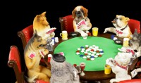 Hunde spielen Poker - Figur