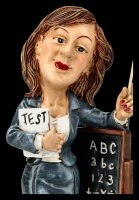 Funny Job Figurine - Female Teacher with Test