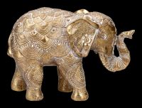 Elefanten Figuren 2er Set - Indisch goldfarben
