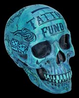 Skull - Tattoo Money Bank - blue