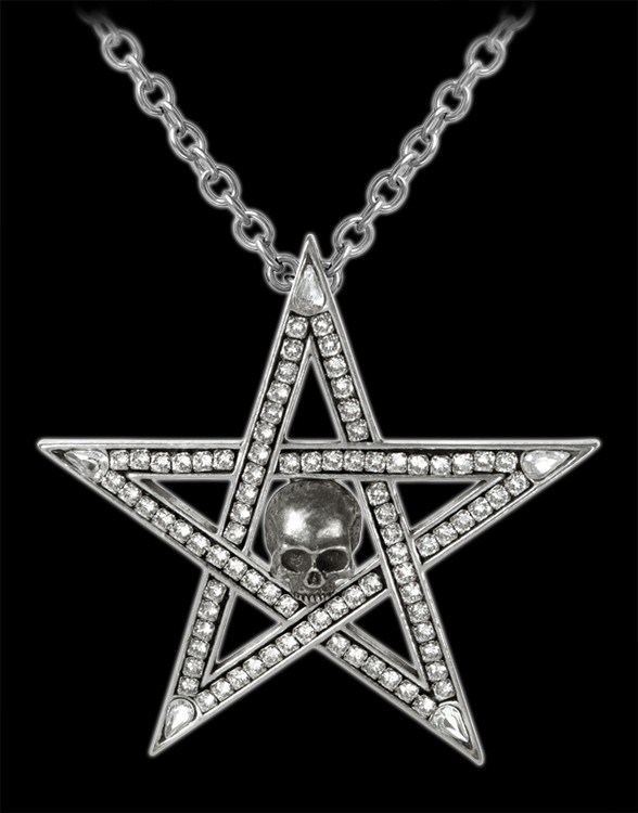 Crystalwitch - Alchemy Pentagram Skull Necklace