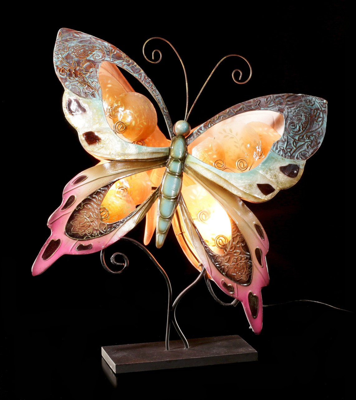 Metall Figur - Schmetterling Lampe