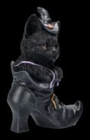 Katzenfigur im Hexenstiefel - Mischievous Familiar