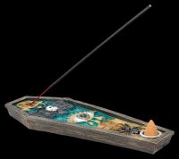 Incense Burner Coffin with Mystical Symbols