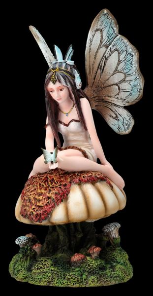 Elfen Figur - Schmetterlings-Fee auf Pilz