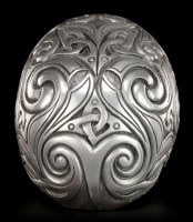 Skull - Tribal silver colored medium