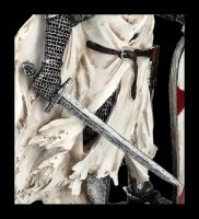 Ritterfigur weiß - Templer mit Schwert