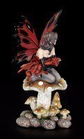 Elfen Figur - Haleone mit Drachenbaby auf Pilz