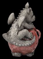 Garden Figurine - Dragon with Plant Pot left