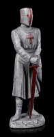 Knight Templar Figurine with red Sword
