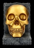 Bookend - Gold Skull