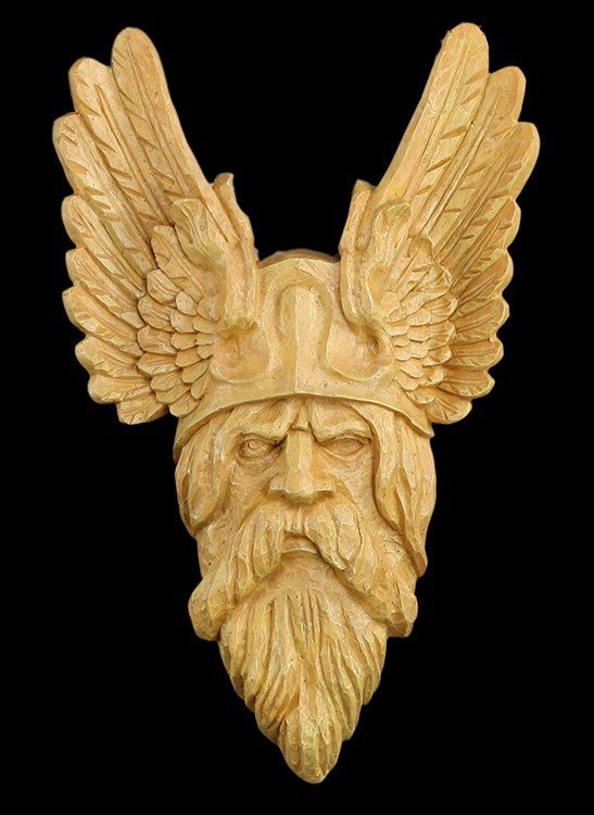 Wall Plaque - Odin - Wooden Color
