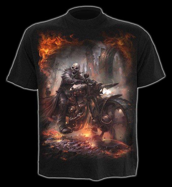 T-Shirt - Skelett Biker - Steam Punk Rider