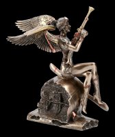Steampunk Engel Figur - Kriegerin auf Propeller