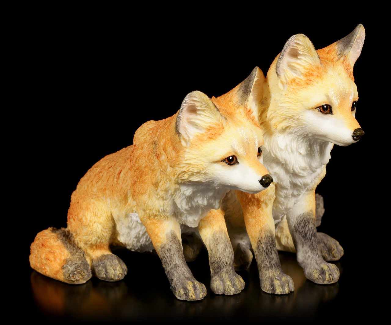 Fox Puppies Figurine 