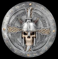 Wall Plaque - Viking Shield with Daggered Skull