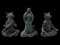 Meditierende Zen Katzen Figuren