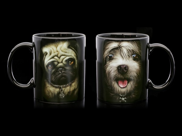 Hunde Tassen - Pug Life - 2er Set