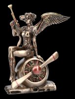 Steampunk Engel Figur - Kriegerin auf Propeller