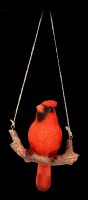 Bird Figurine - Red Cardinal on Branch