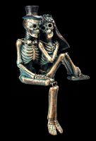 Cuddling Skeleton Shelf Sitter - Love Never Dies